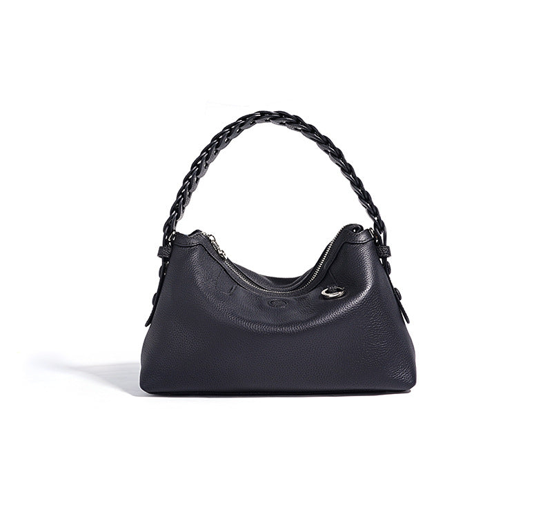crescent shoulder bag with braided handle – NOVLH
