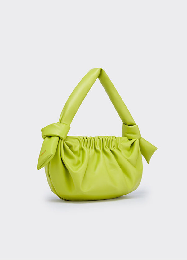 ruched shoulder bag with knotted handle - BELXE