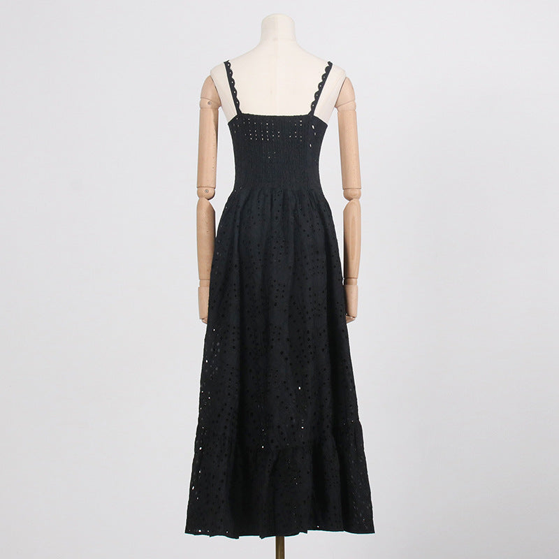 printed ruffle-hem sundress with spaghetti straps – Callisto