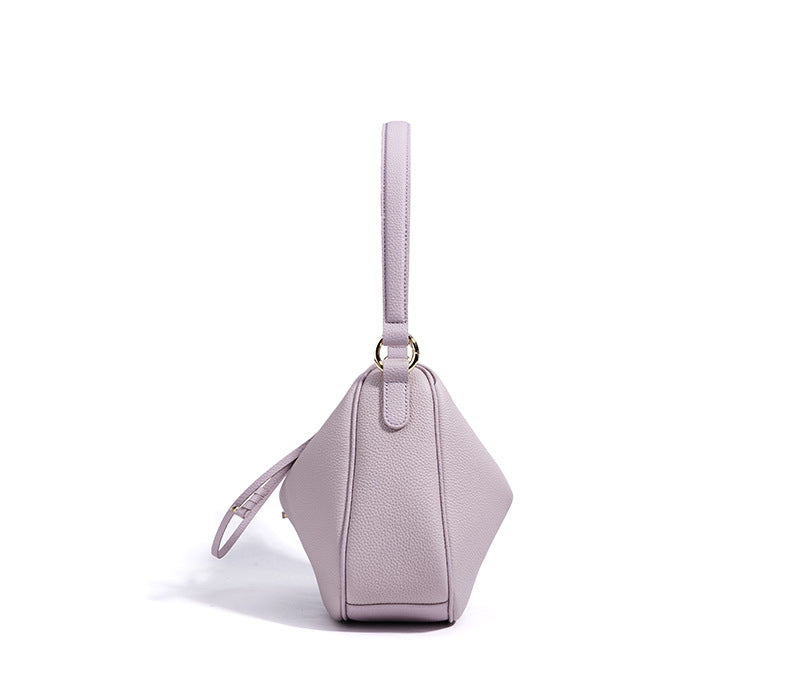 curved hobo bag with relaxed flap – LILAS