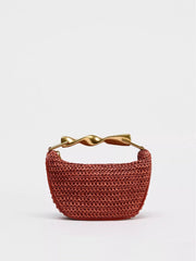 woven crossbody bag with sculpted handle – SIENNA