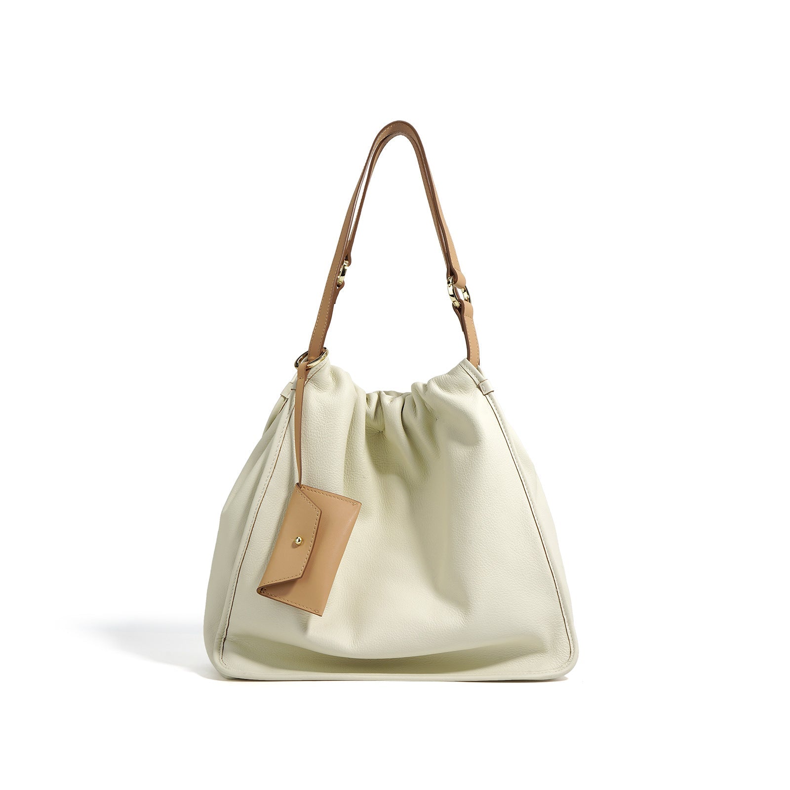 slouchy tote bag with contrast card holder – BREEZE