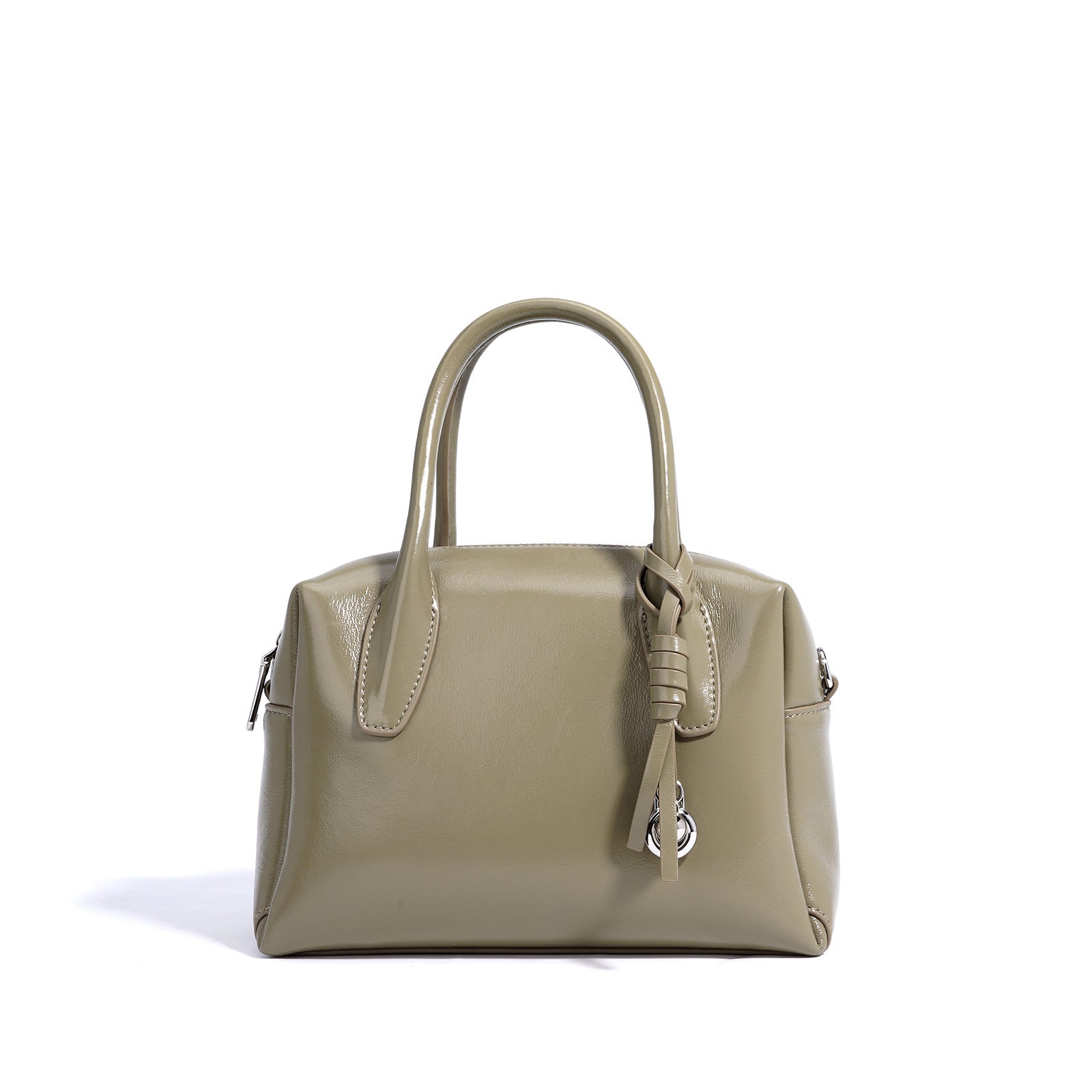 structured mini handbag with knotted charm - DELKA