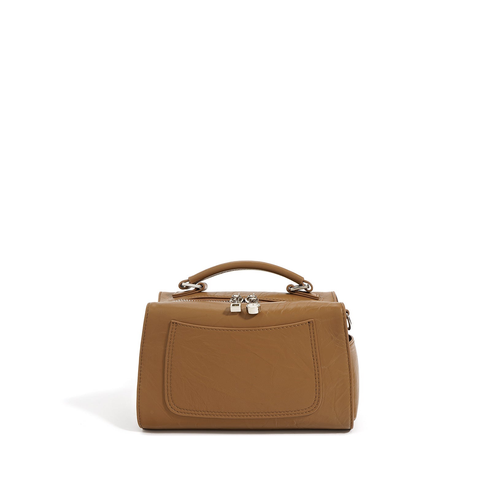 structured trapeze handbag with front patch pocket - NOXIR