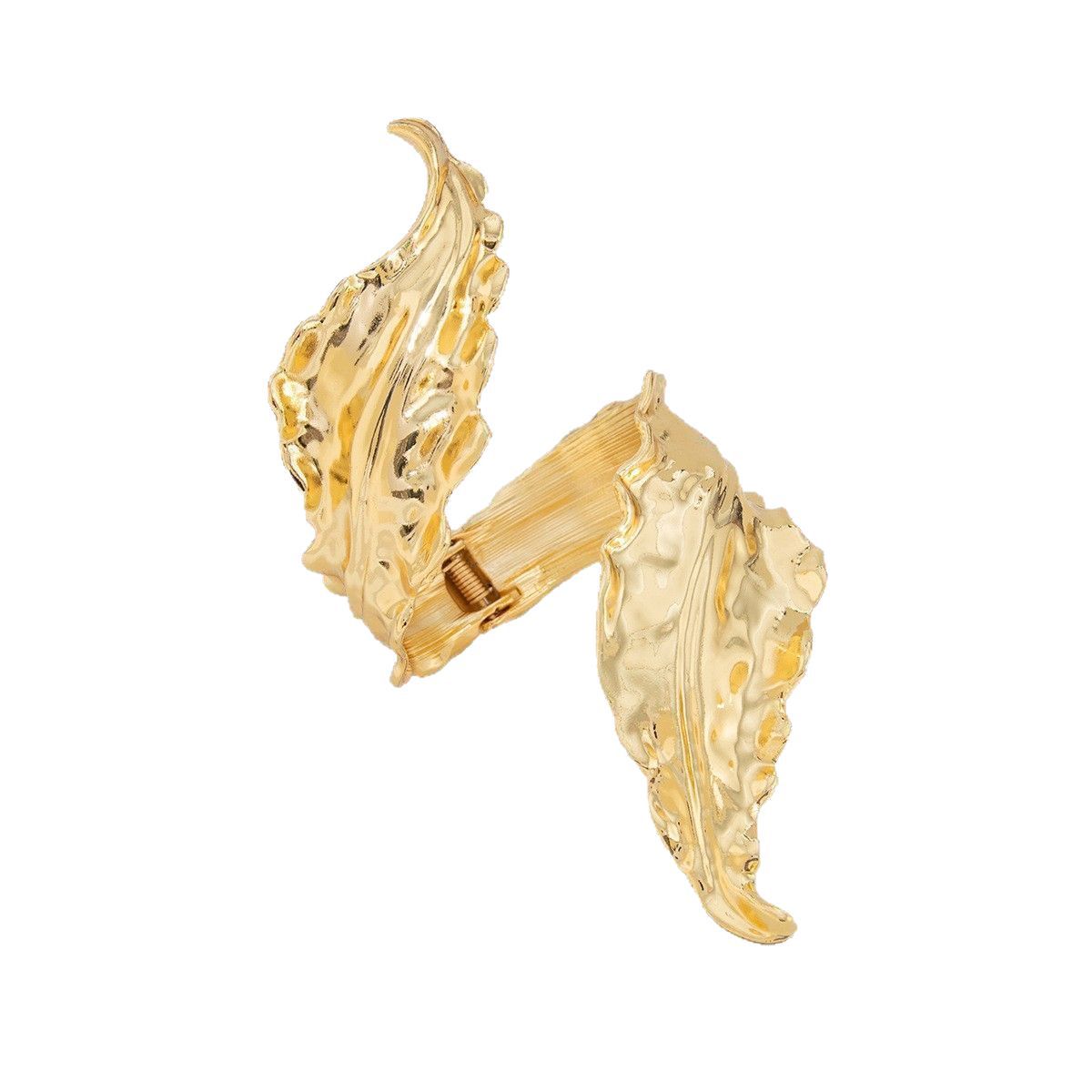 Gold Leaf Spiral Open Bangle - FALINO