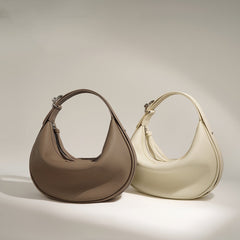 crescent shoulder bag in pebbled leather – IRIS
