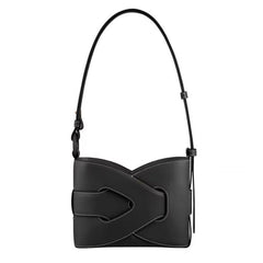 curved-hem shoulder bag with oversized knot detail – REA