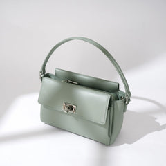 top-handle bag with silver clasp – MINT