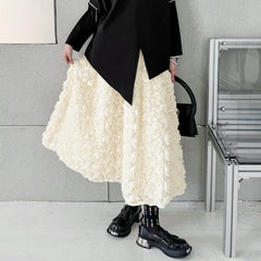 Rose embellished midi skirt - Zergy