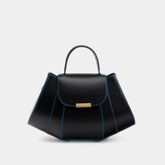sculpted top-handle bag in saddle brown – MAELLE