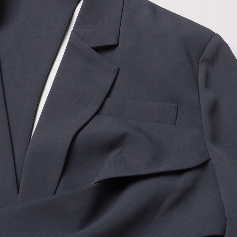 asymmetrical cut-out blazer with buckle detail - Flszkghf