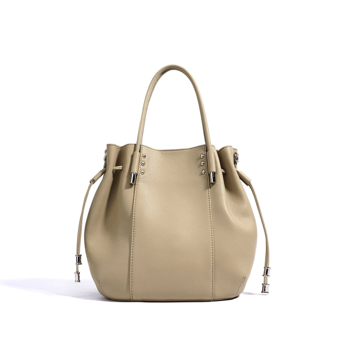 bucket tote bag with metallic drawstring tips – MINTA