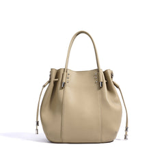 bucket tote bag with metallic drawstring tips – MINTA