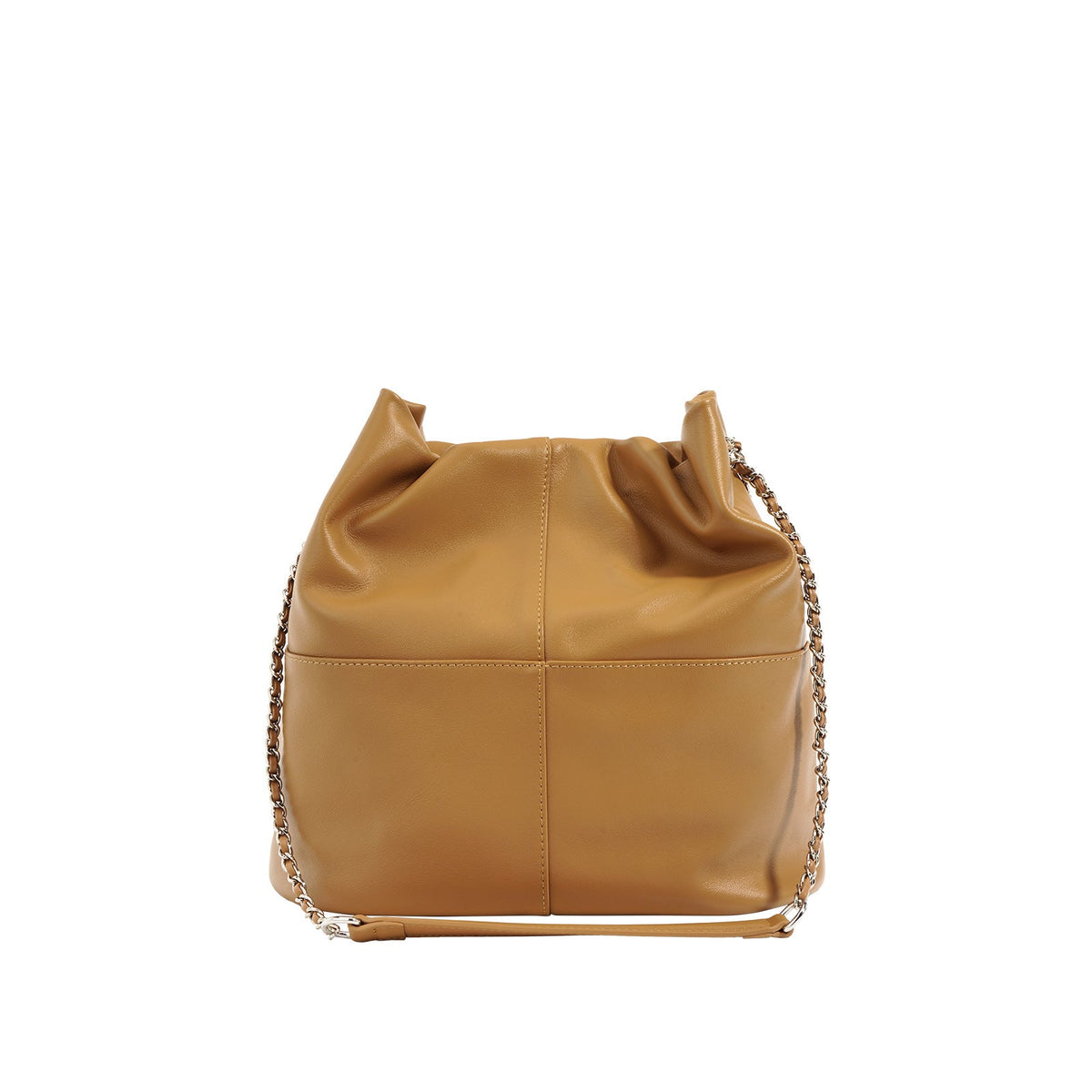 soft gathered shoulder bag with chain strap - MINRA