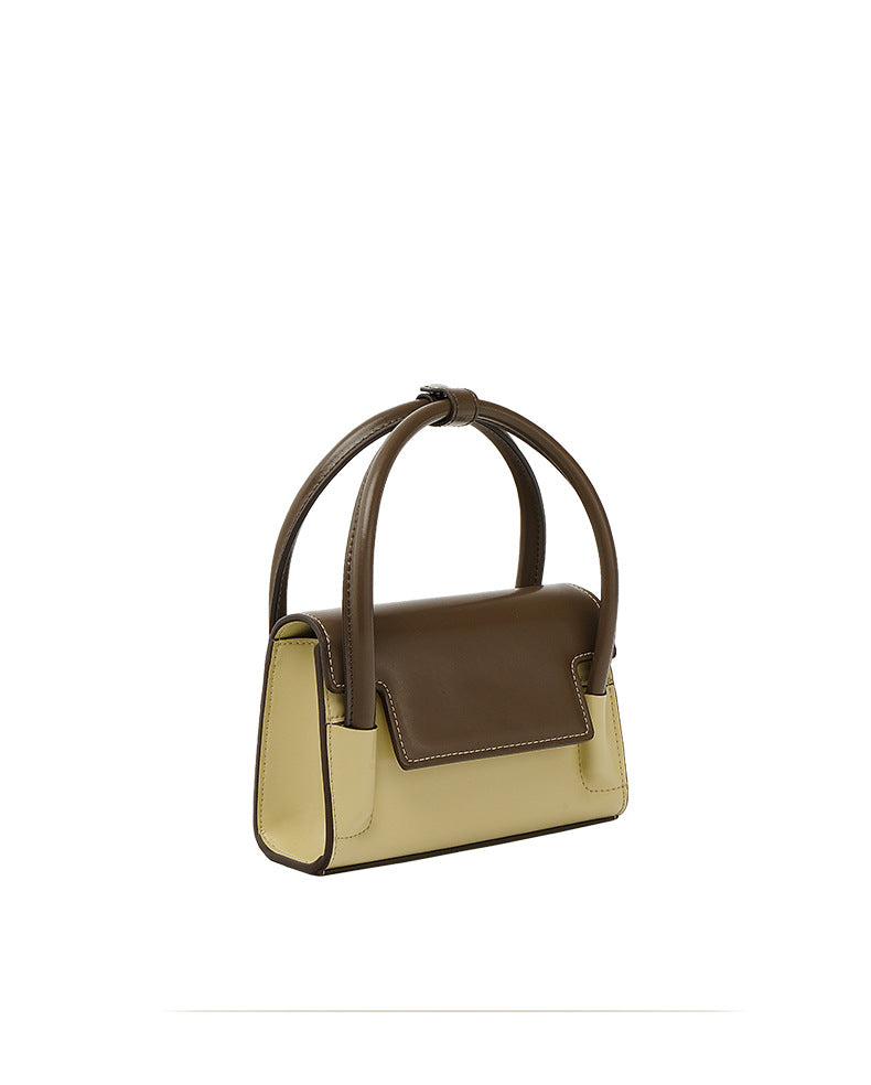 structured mini handbag with curved handles - AURPA