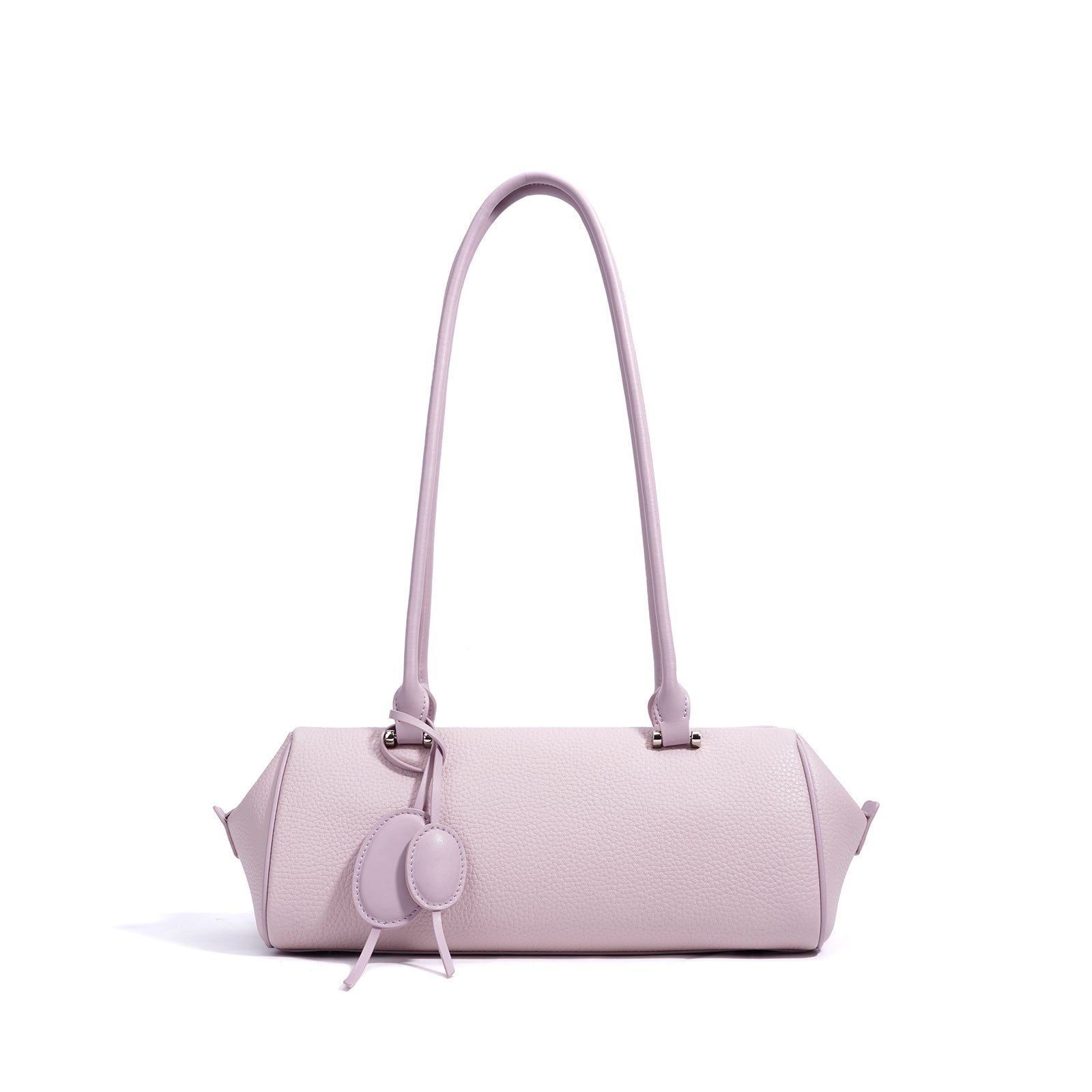 barrel-shaped shoulder bag with twin charm detail – LILURA