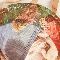 printed mesh corset top with renaissance artwork – ADELIA