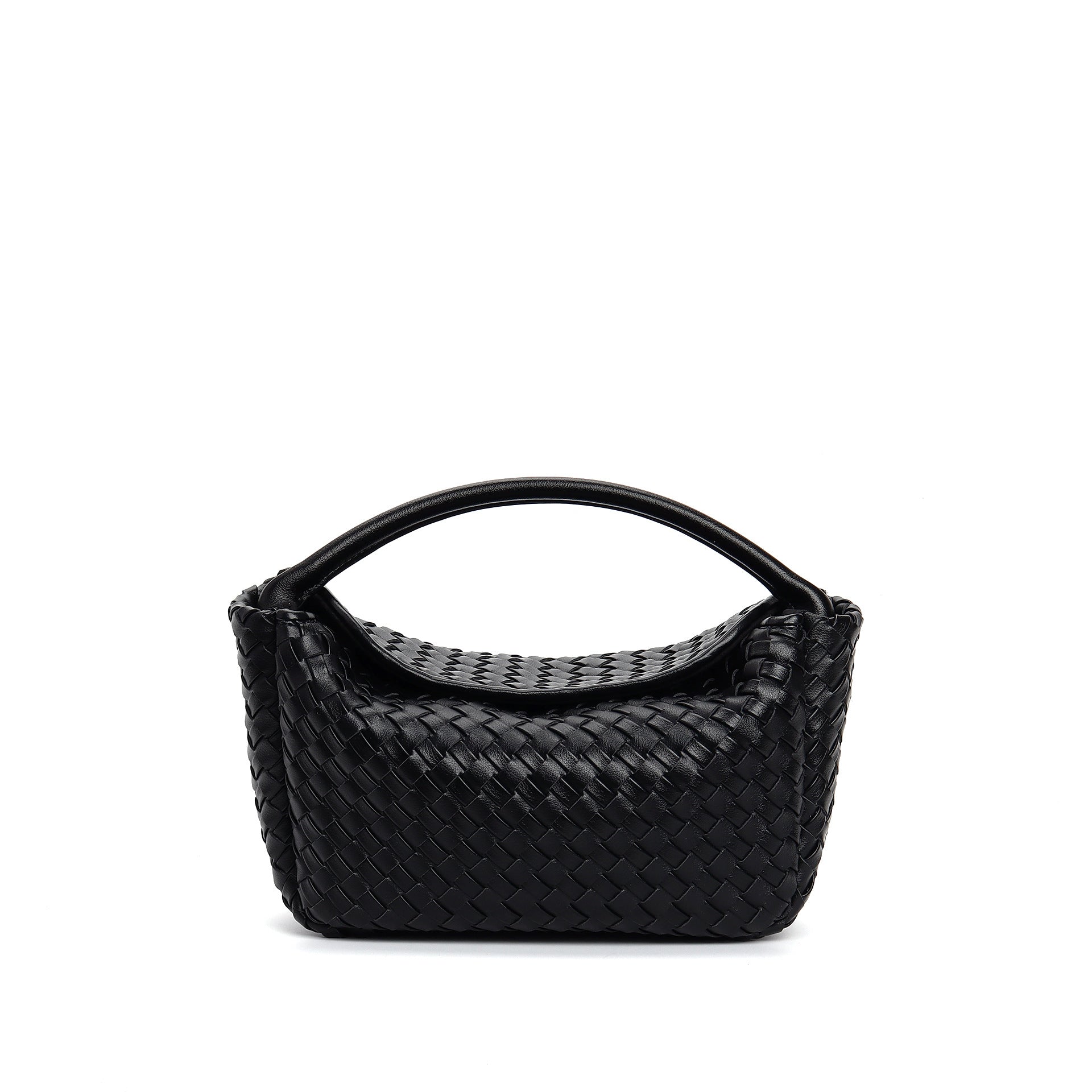 mini woven hobo bag with curved handle - NAIA