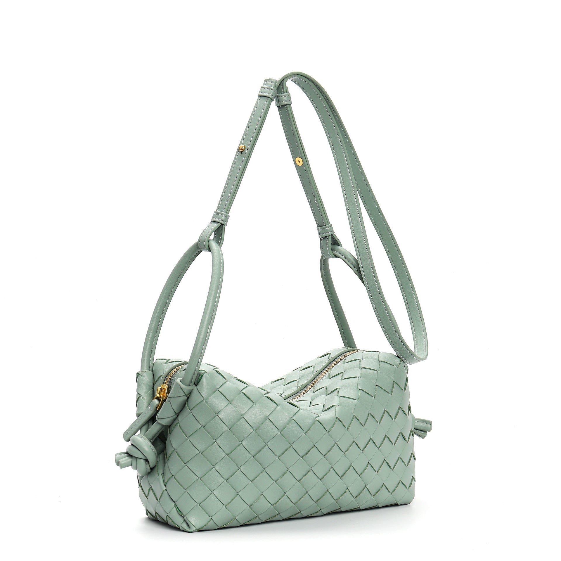 textured leather crossbody with adjustable strap - INESU