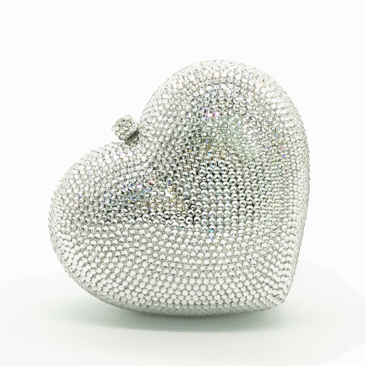crystal heart-shaped evening clutch - Tawfiqa