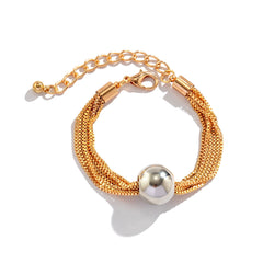 Multi-Strand Chain Bracelet with Oversized Bead – Gihkru