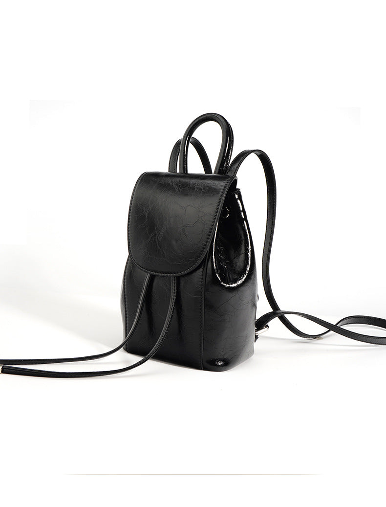 mini structured backpack with rounded flap - LIXA
