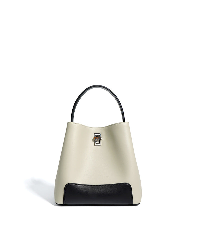 colorblock bucket bag with top handle – RUBY