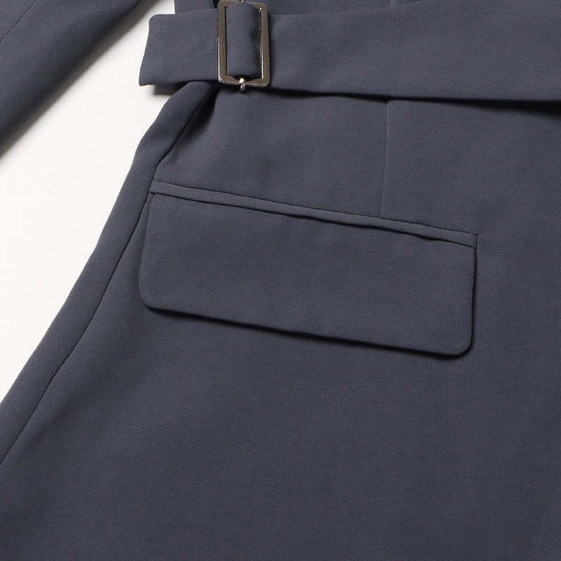 asymmetrical cut-out blazer with buckle detail - Flszkghf