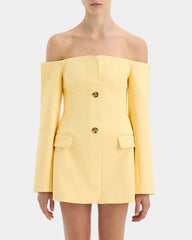 Off-shoulder tailored blazer dress - Lyrtu