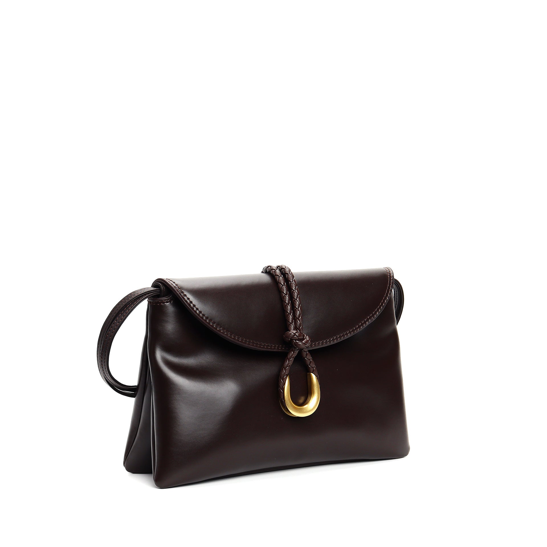 woven crossbody bag with knotted strap detail - SOLEQA