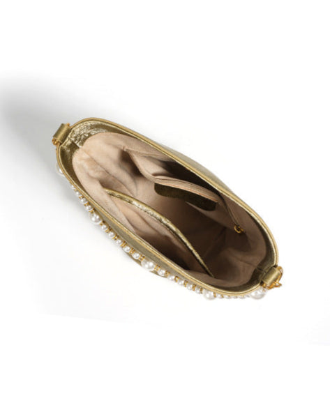 bucket mini bag with pearl strap detail - AIRAV