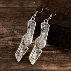 Sculptural drop earrings with twisted texture - Zojly