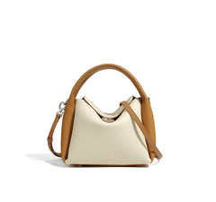 structured mini tote with folded top handle - FAYLE