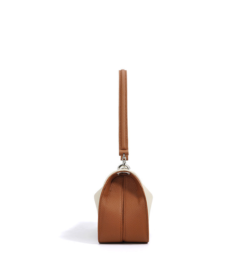 two-tone shoulder bag with pebbled finish – SIENAL
