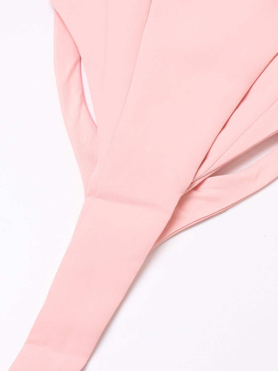 cropped tailored blazer with asymmetric hem - Selano