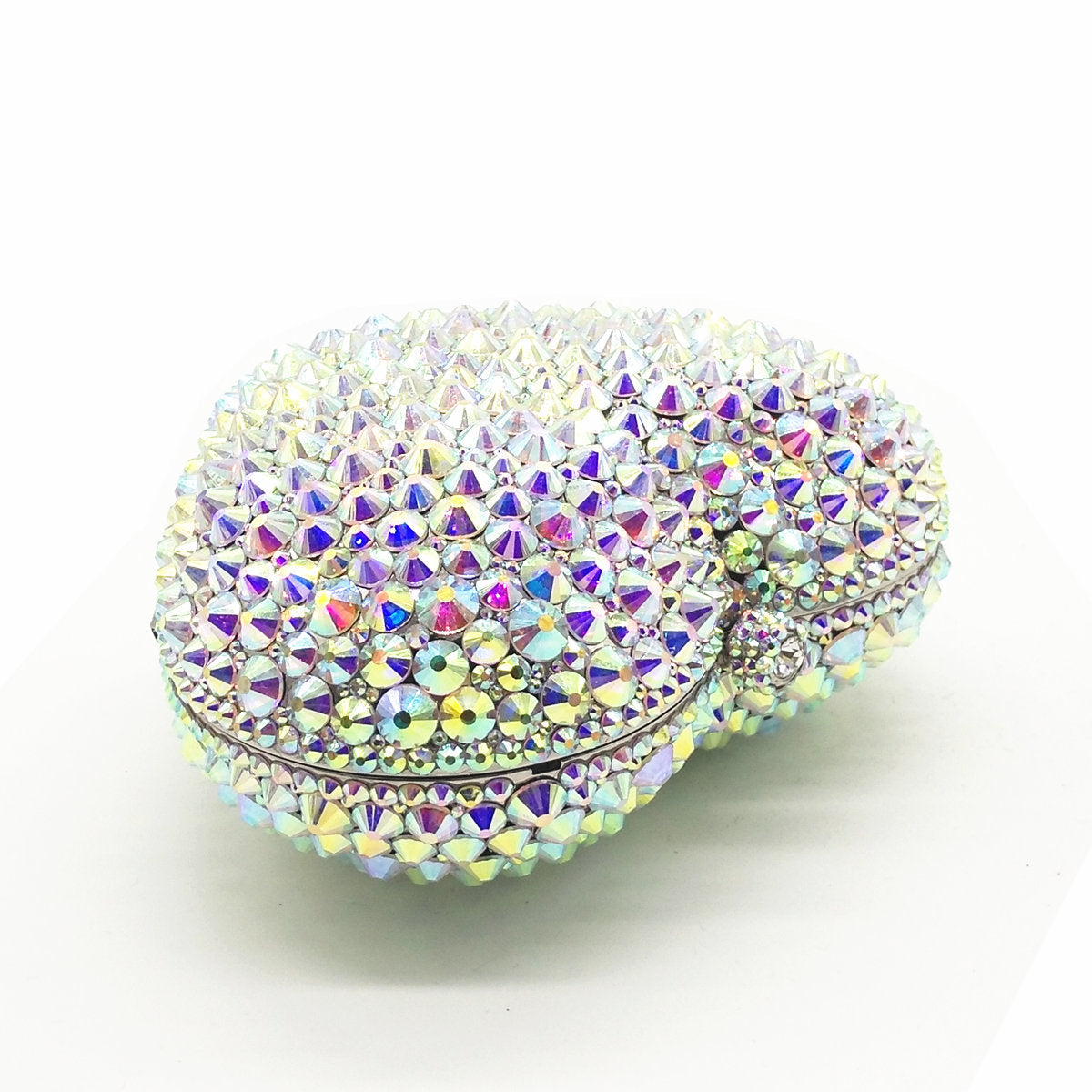 crystal heart-shaped evening clutch - Tawfiqa