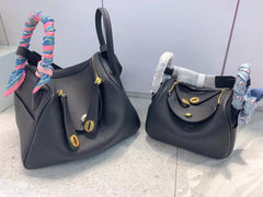 top-handle flap bag with soft grain leather finish - LÉTA