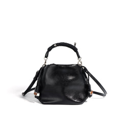 Structured top handle bag with coiled strap - MIPLA