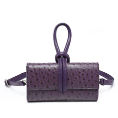 ostrich-textured crossbody clutch with loop handle – EVERLY