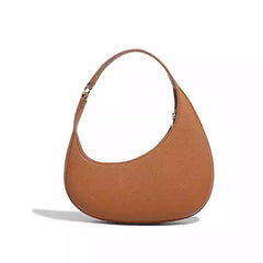 Curved Pebbled Leather Shoulder Bag – NOTX