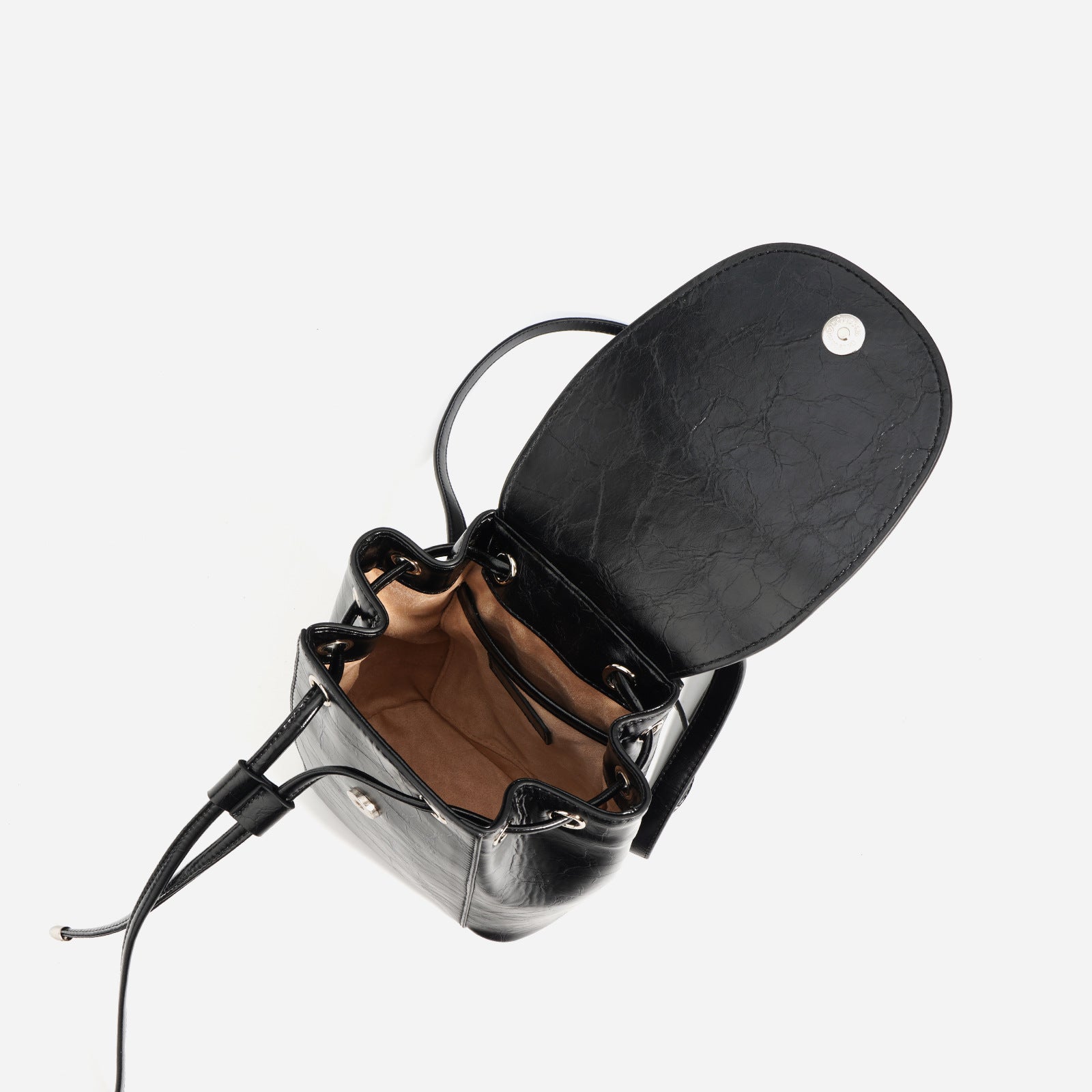 mini structured backpack with rounded flap - LIXA
