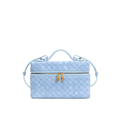 structured suede vanity bag with top handle - NOYA