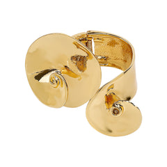 sculptural cuff bracelet with spiral disc detail – LYRAZ