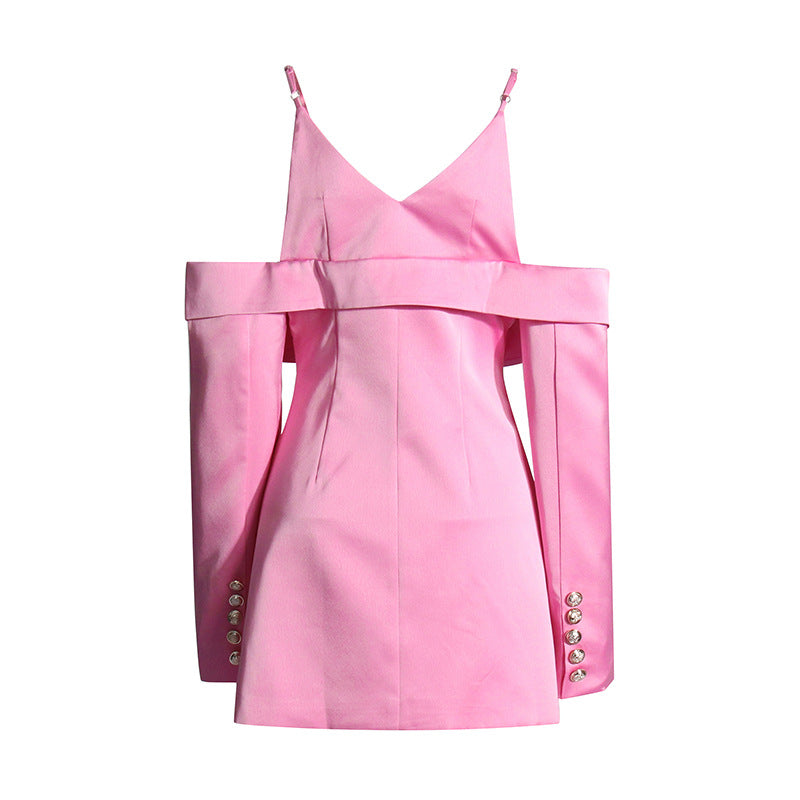 Off-shoulder blazer with ruffle detail - Bilury