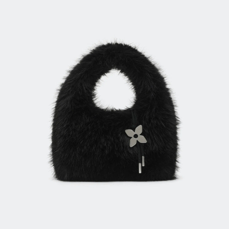 Mini Faux Fur Handbag with Cut-Out Handle – BLMI