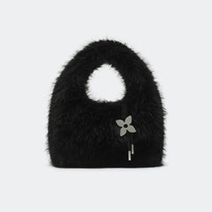Mini Faux Fur Handbag with Cut-Out Handle – BLMI