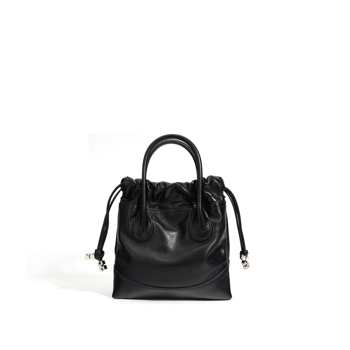 drawstring mini tote with top handles - RUBYK