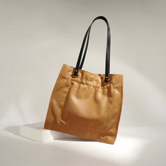 slouchy tote bag with contrast handles – SIENNA