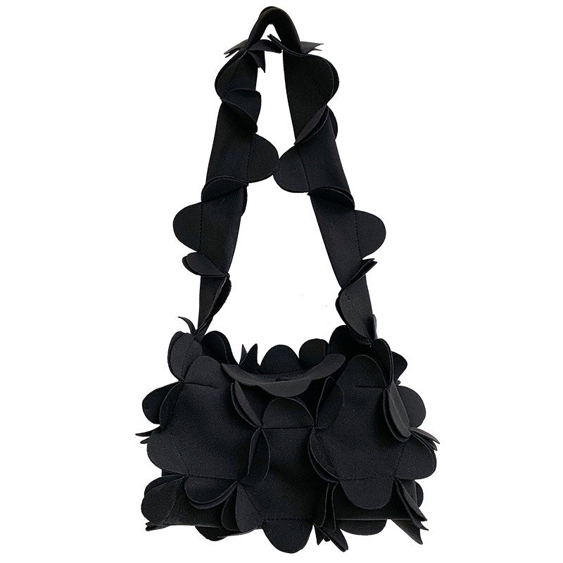 Floral leather bag with structured handle - Antilu
