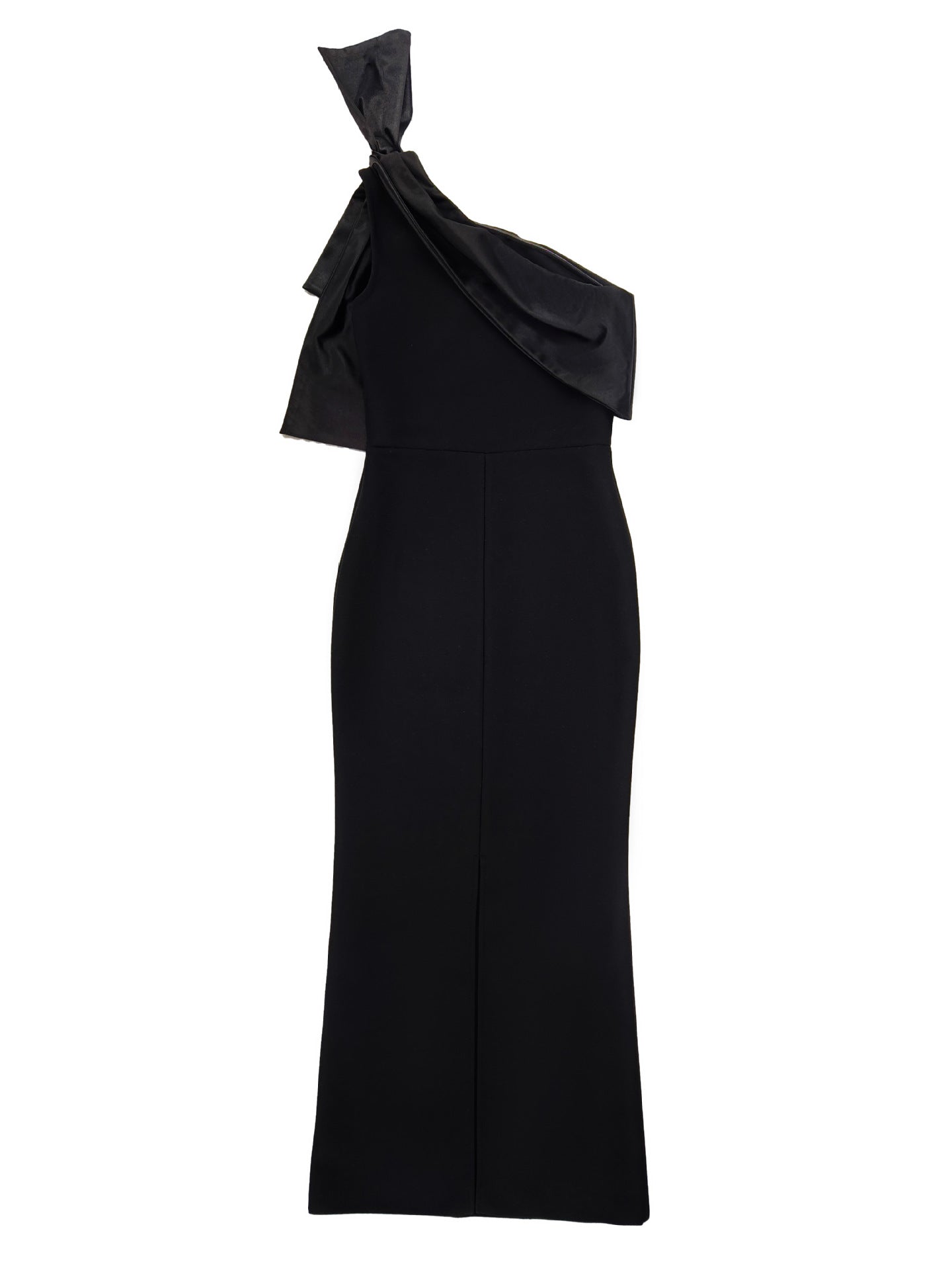 one-shoulder gown with statement bow – JOOK
